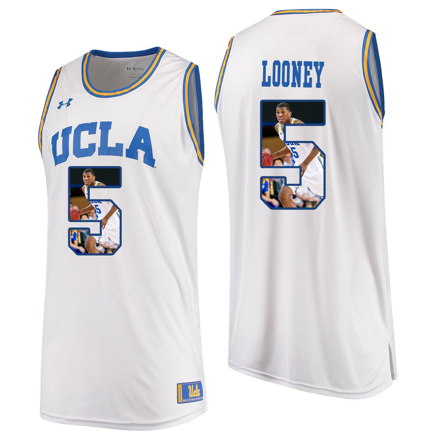 Men UCLA UA 5 Looney White Fashion Edition Customized NCAA Jerseys